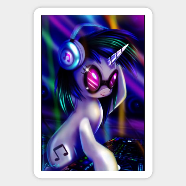 Dj Pon-3 (Vinyl Scratch) Magnet by Darksly